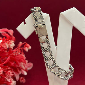 Gucci Bracelet for Men's | Silver Unique Lock Bracelet By Silveradda