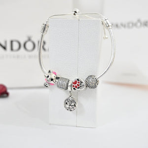 Silver Pandora Bracelet For Girls Micky Love | Womens Bracelets