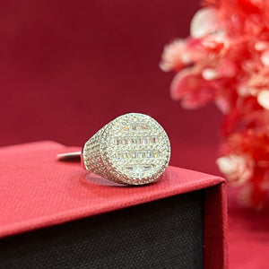 Luxury Iced Out Silver Ring for Men | Silveradda