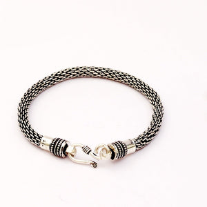 Silver Bracelet For Mens | 925 Silver Oxidised Antique Bracelet Silveradda