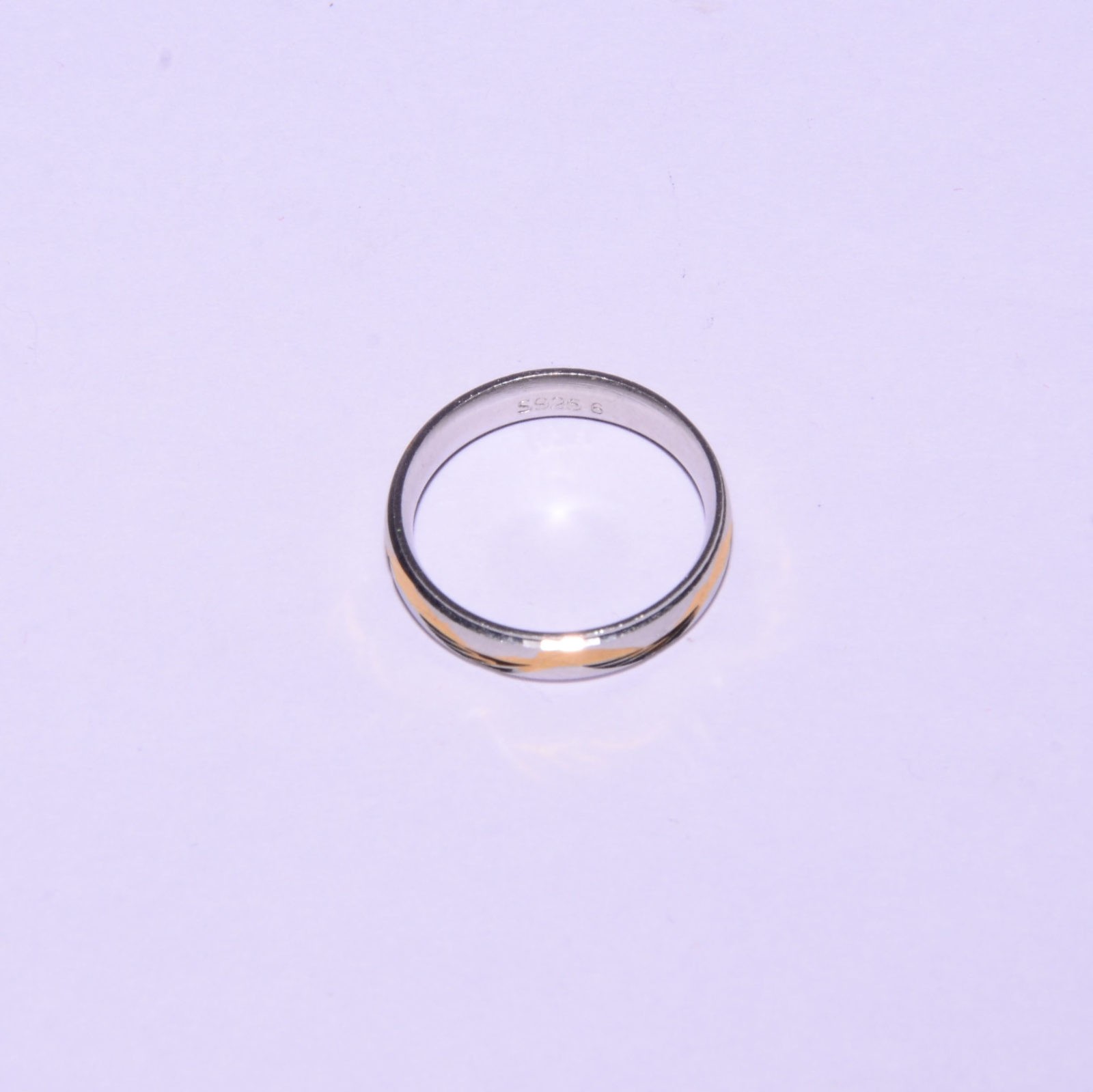 Simple Plain Zircon Gold Plated Bang Ring