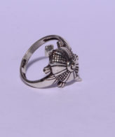 Black polished tortoise(kachua) ring for men women silveradda