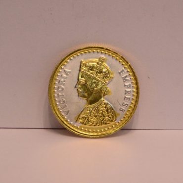 Silver coin gold polished 10 gram
