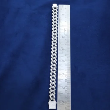 925 Silver Cuban Link Chain Bracelet for Men – Heavy Design – 30.6g – Silveradda