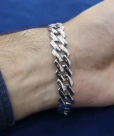 925 Silver Cuban Link Chain Bracelet for Men – Heavy Design – 30.6g – Silveradda