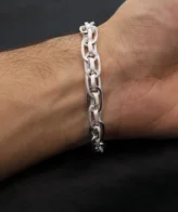 925 Silver Link Chain Bracelet for Men | Elegant Daily Wear Bracelet by Silveradda