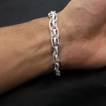 925 Silver Link Chain Bracelet for Men | Elegant Daily Wear Bracelet by Silveradda