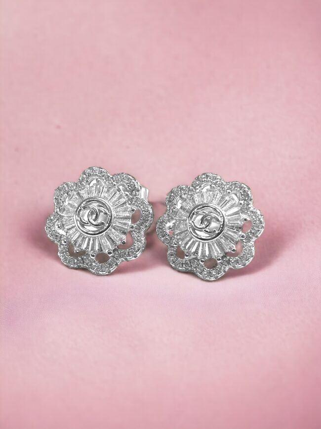 925 Sterling Silver Flower Earrings for Women | Silveradda