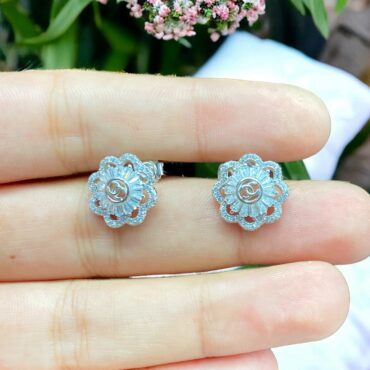 925 Sterling Silver Flower Earrings for Women | Silveradda