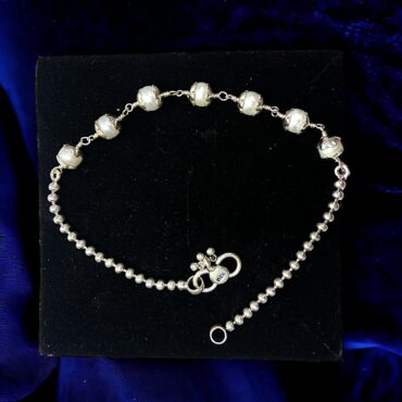 925 Sterling Silver Pearl Anklets for Women and Girls | Silveradda