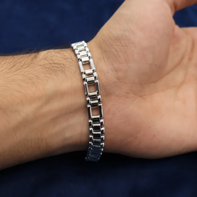 925 silver bracelet for teenage boys – 5.5 inch link chain by Silveradda