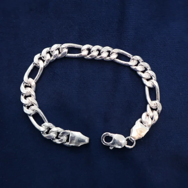Figaro Silver Bracelet for Men – Chain Design by Silveradda