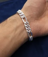 Figaro Silver Bracelet for Men – Chain Design by Silveradda