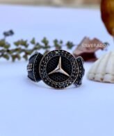 Mercedes Design Silver Ring for Men