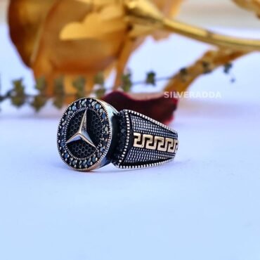 Mercedes Design Silver Ring for Men