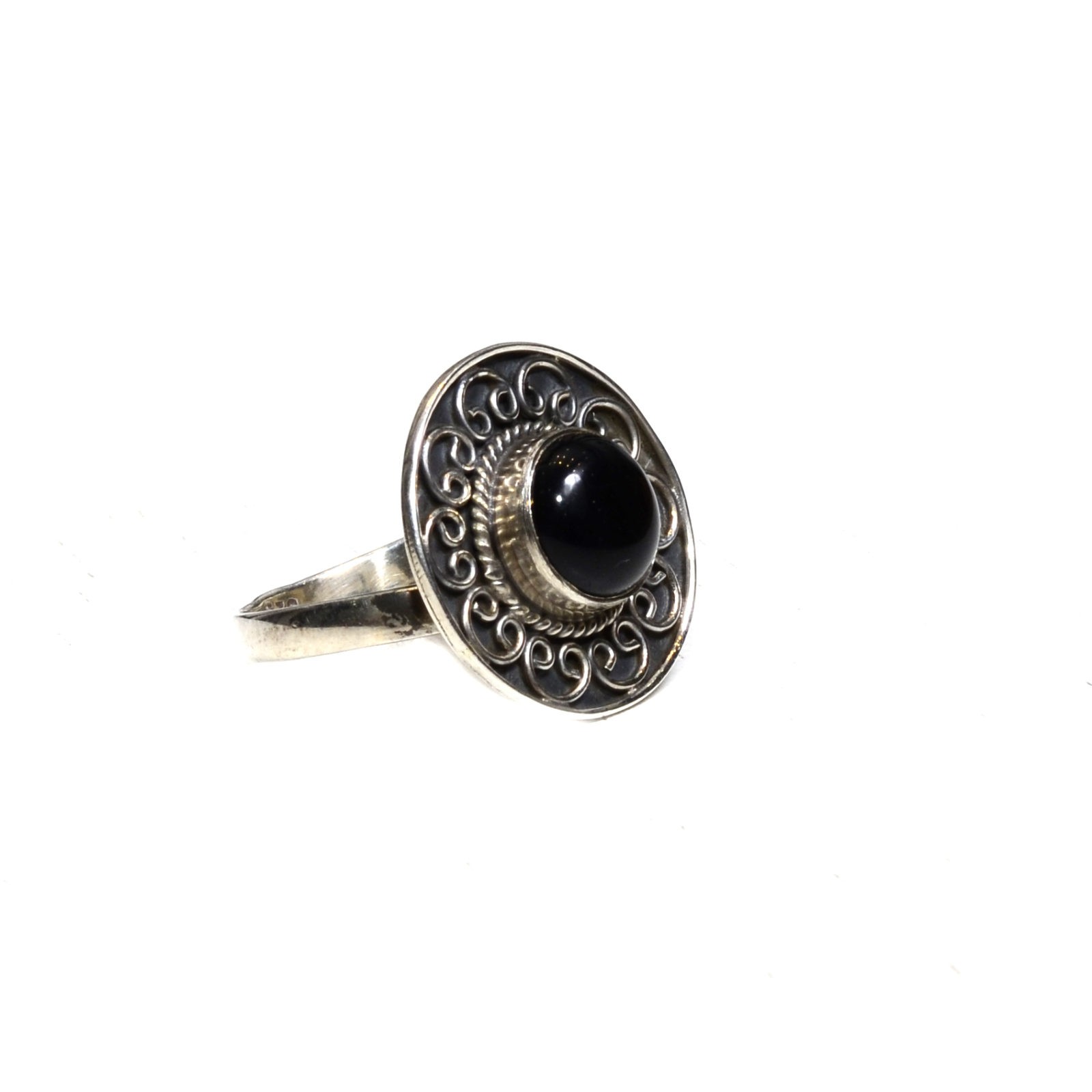 Black Vittoria crystal-embellished spiral ring | Amina Muaddi | MATCHES UK