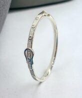 Silver Kada For Women | 925 Silver Diamond Kada Bracelet For Women | Silveradda