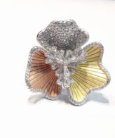 silver flower ring for women