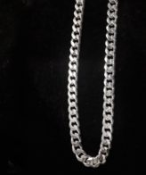 silver curb chain for men