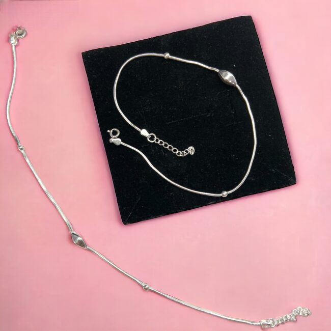 925 Sterling Silver Modern Anklets for Women and Girls | Silveradda