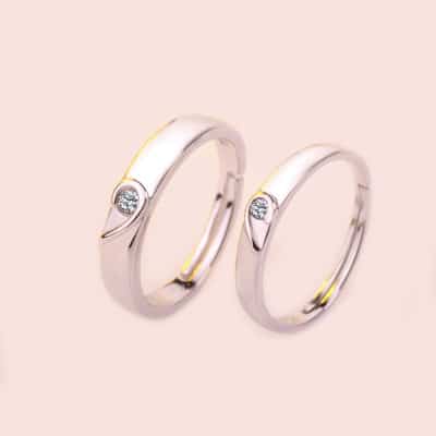 Couple rings Wedding Ring Set Women Square cut Moissanite Engagement Ring  in Sterling Silver Man Titanium Bands - Walmart.com