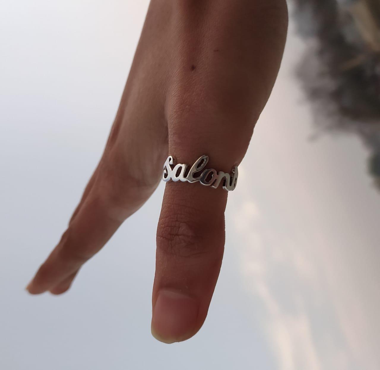 Gelin Custom Handwriting Name Ring in 14K Gold – Gelin Diamond