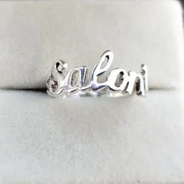 sterling silver name ring