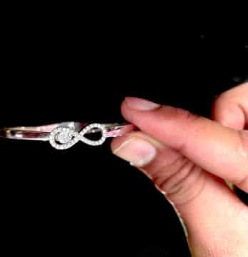 Adjustable infinity silver kada