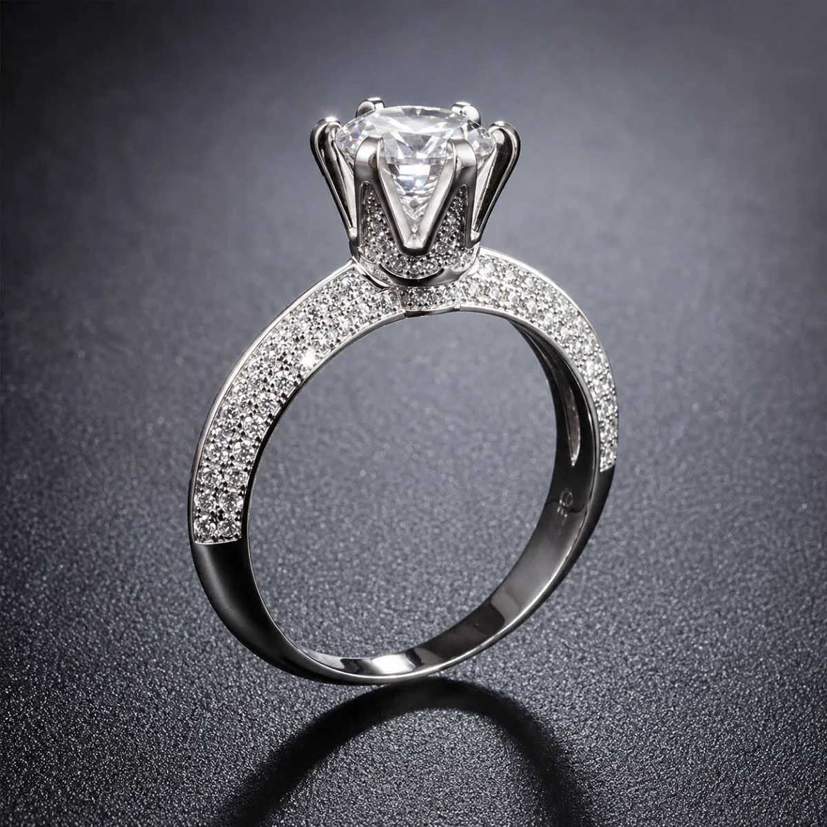 925 Silver Solitaire Diamond Ring for Women | Silveradda
