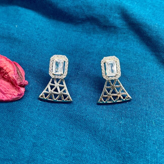 Silver Diamond Necklace For Women | 925 Sterling Silver Platinum Finish | Silveradda