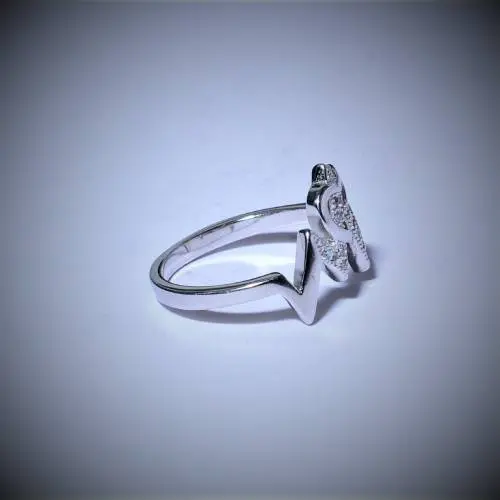 silver ring for girls heart silver
