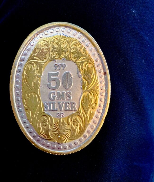 silver 50 gram coin