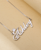 silver name pendent