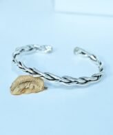 925 Silver Double Twisted Kada For Mens and Women