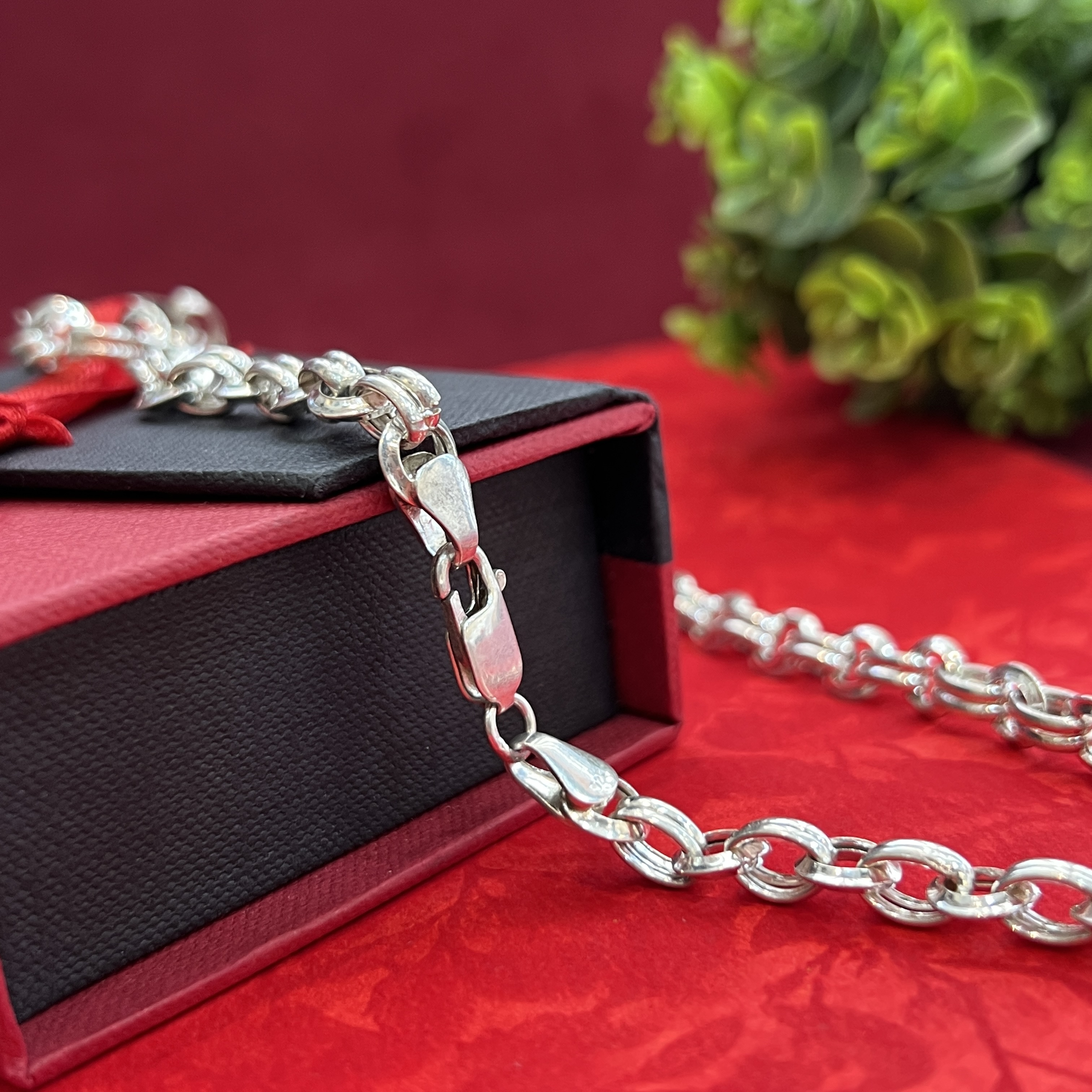 Stylish New Fancy Silver Plated Chain For Boys and Man, Silver Plated  Stainless Steel, Alloy Chain
