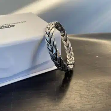 silver kada for mens bracelet for men in silver