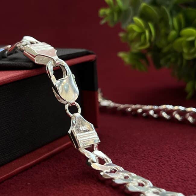 Sterling Silver Heavy Curb Chain For Men & Boys