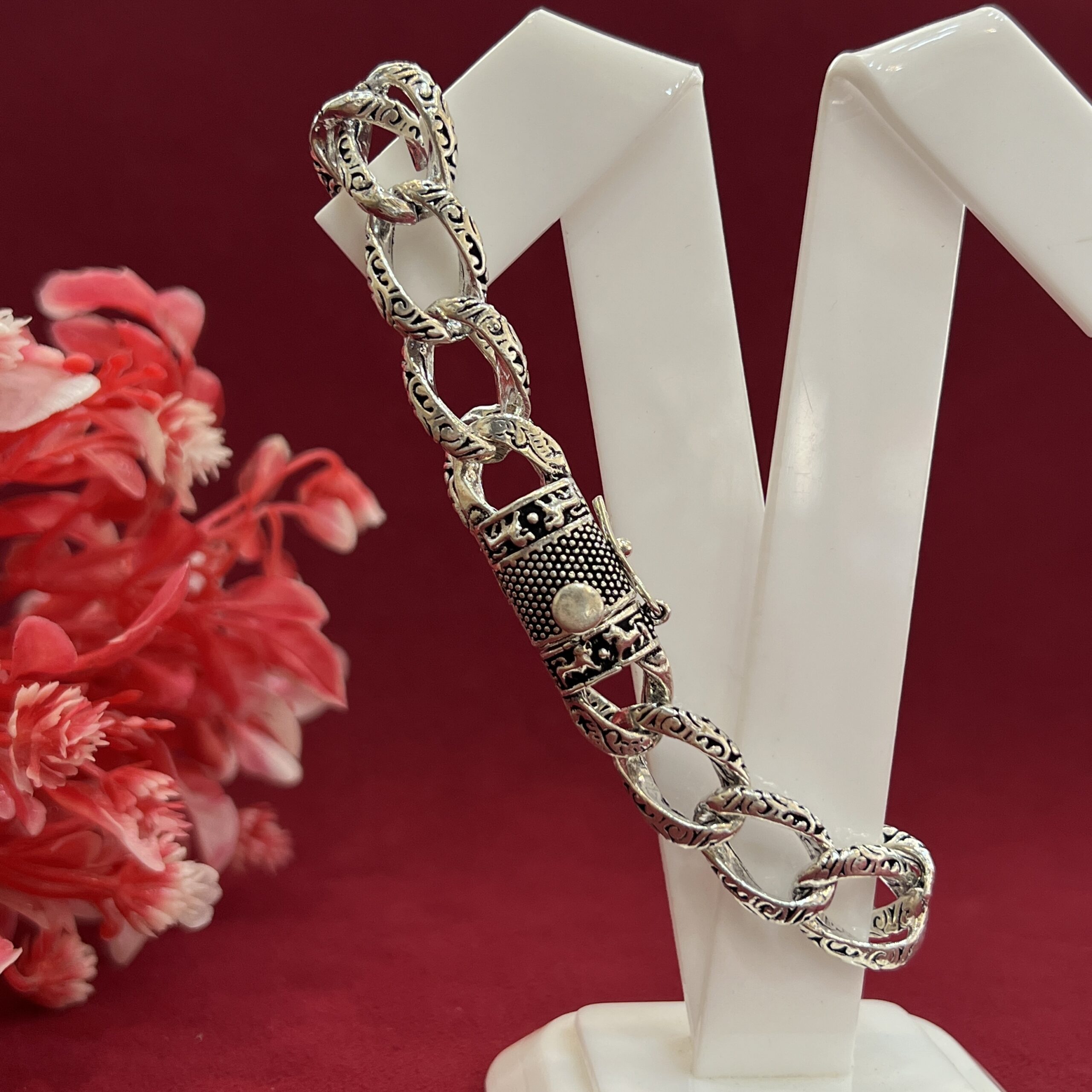 925 Sterling Silver Bracelet For Men (KHBR-02) | Kalakarni Handicrafts  jewellery manufacturer and wholesaler