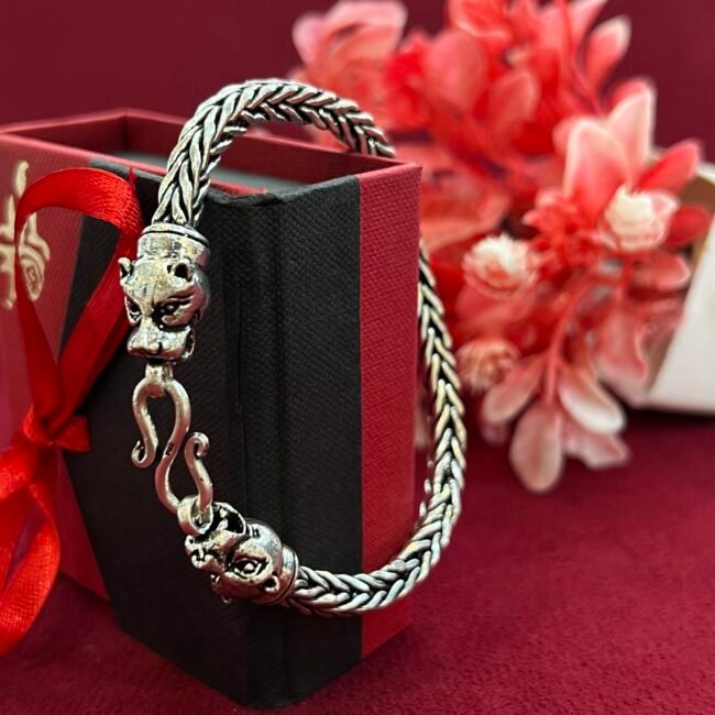 silver bracelet for men tiger face