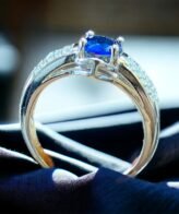 925 Sterling Silver Blue Solitaire Adjustable Rings for Women and Girls | Silveradda