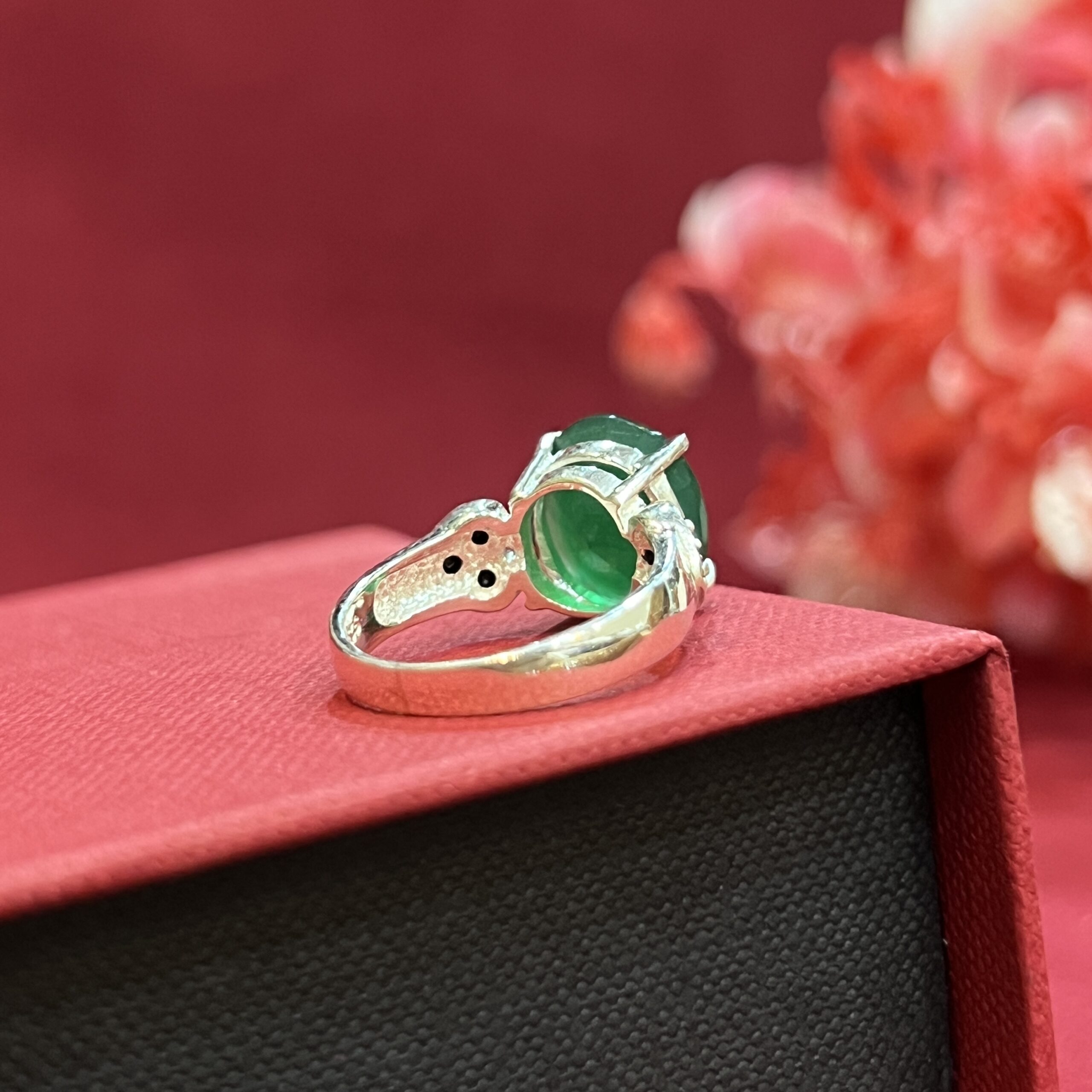 Green Ruby Pearl Kundan Ring | Kabras' Jewels