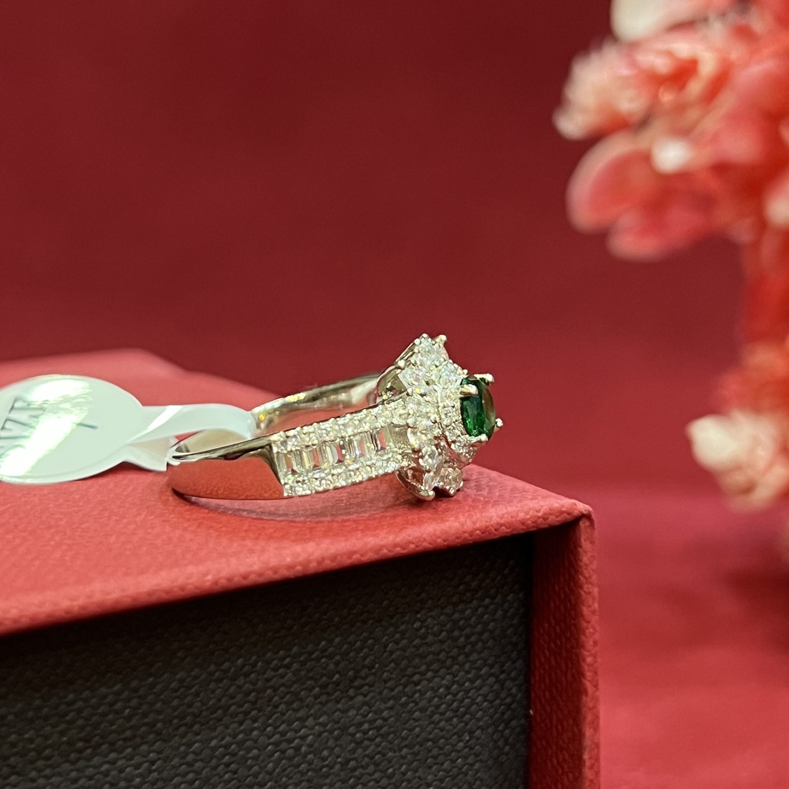 1 Ct Princess Cut Green Diamond Solitaire Engagement Ring 14k Black Gold