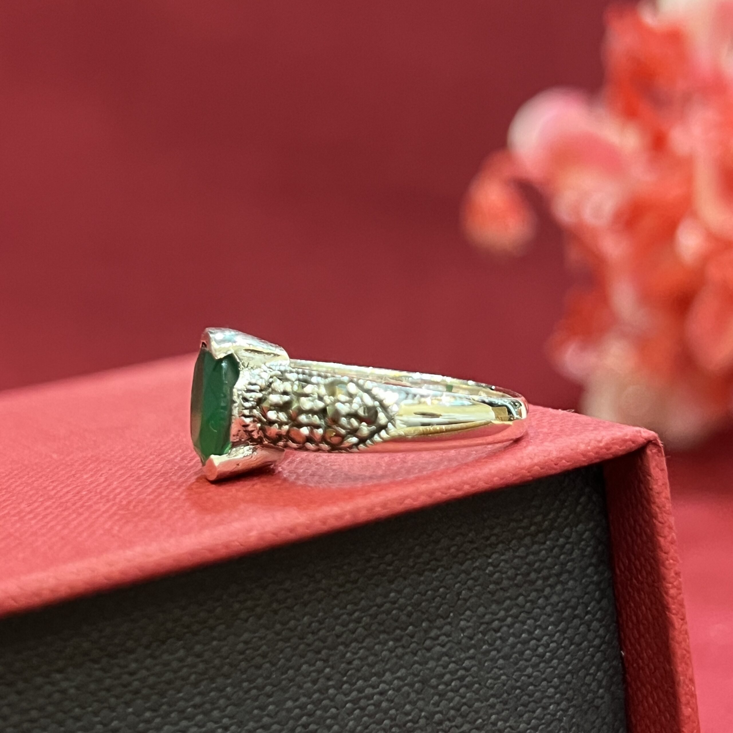 Green Chrysocolla and Peridot Stone Ring - Reveka Rose