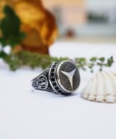 Men's Silver Ring | Mercedes Logo Design Silver Ring