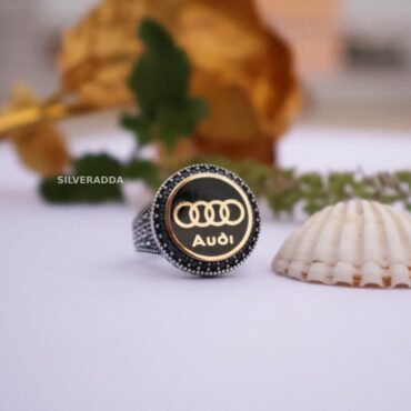 Stylish Audi Design 925 Silver Ring for Men