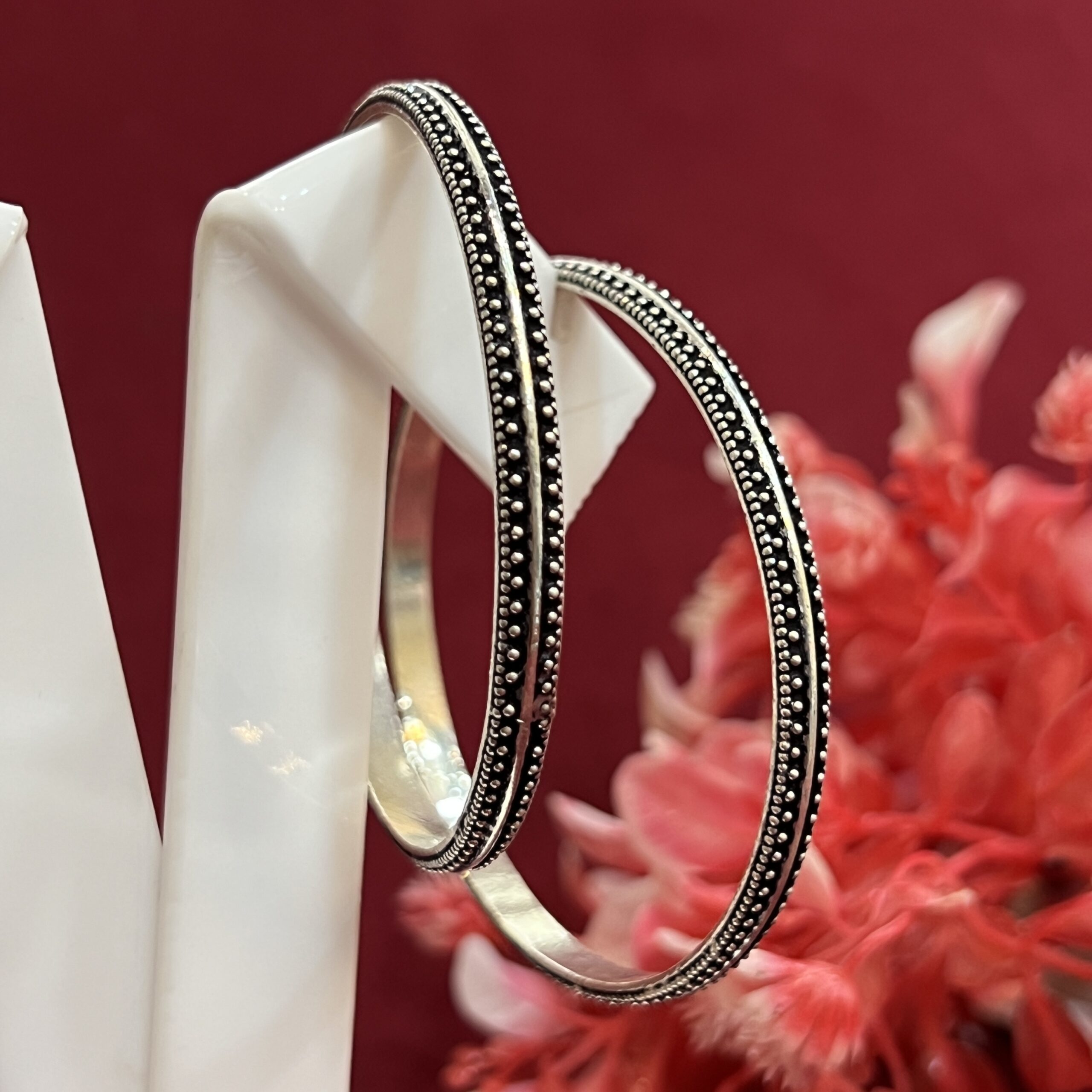 Evil Eye Silver Bracelet For Womens | Black Beads | Silveradda