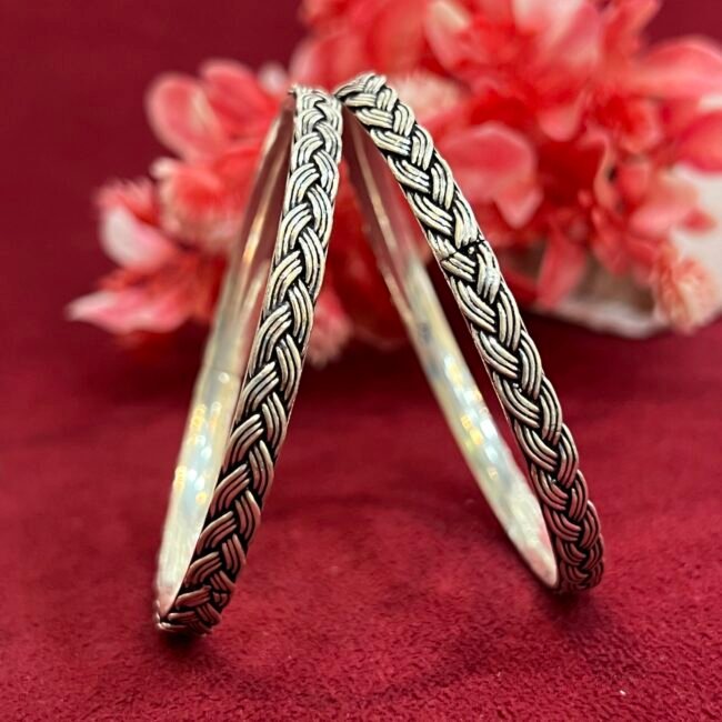 womens silver bangles