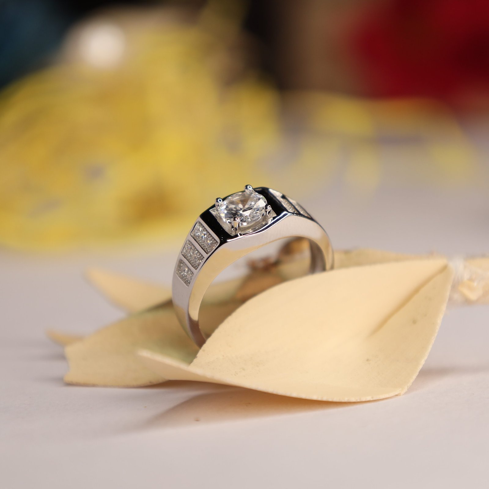Men s Silver Ring Design Round Zarkan Stone Solitaire Ring Silveradda