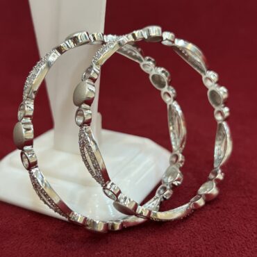 girlish silver bangles
