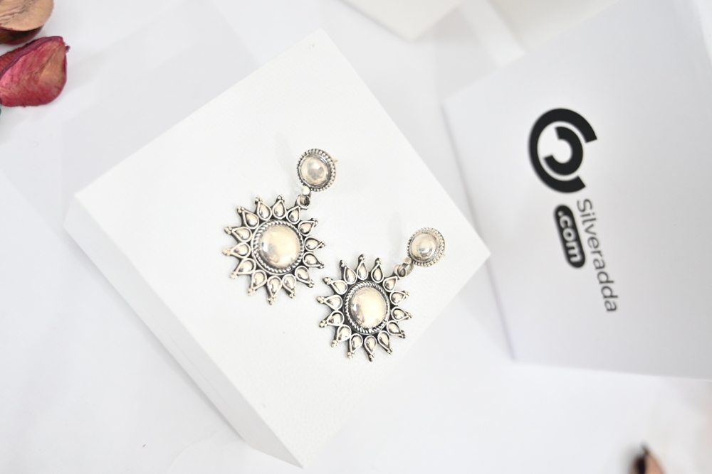 Buy Sparkling Infinity Sterling Silver Stud Earrings by Mannash™ Jewellery